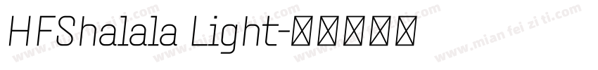 HFShalala Light字体转换